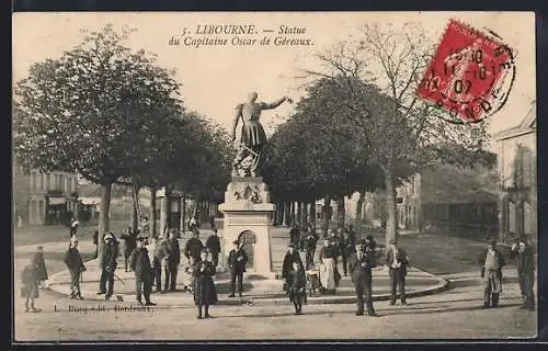 AK Libourne, Statue du Capitaine Oscar de Géreaux