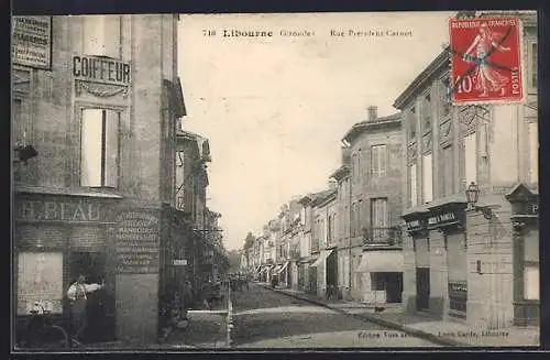 AK Libourne, Rue Président Carnot avec commerces et piétons