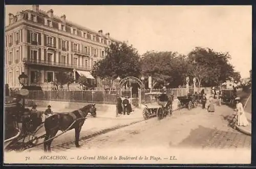 AK Arcachon, Le Grand Hôtel et le Boulevard de la Plage
