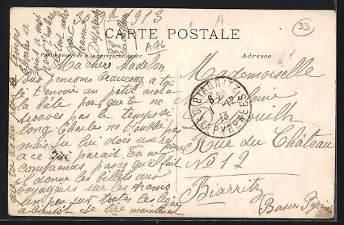 AK Bordeaux, Le Président de la République et Mme Poincaré à leur arrivée