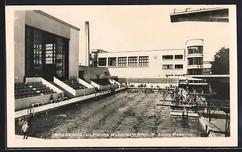 AK Bordeaux, La Piscine Municipale Arch. M. Louis Madeline