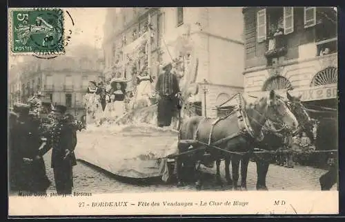 AK Bordeaux, Fête des Vendanges, Le Char de Blaye
