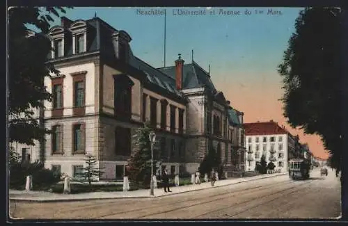 AK Neuchatel, L`Universite et Avenue du 1er Mars