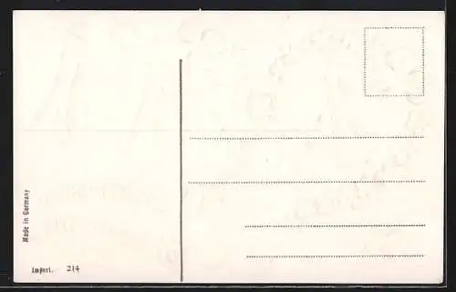 Präge-AK Kleeblätter und goldene Jahreszahl 1911, Herzlichen Glückwunsch