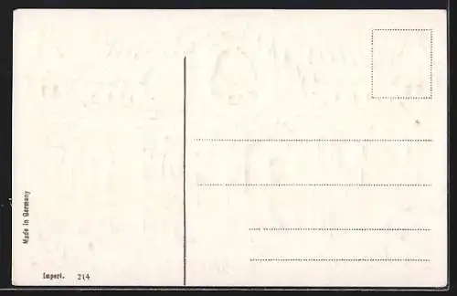 Präge-AK Jahreszahl 1911 auf einem verschneiten Haus, Kleeblätter