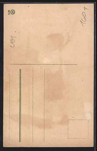 AK Glückwünsche zum Namenstag, Kleiner Wanderer in Lederhosen