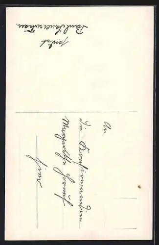 AK Glückwünsche zur Konfirmation, Mädchen mit Rosenstrauss