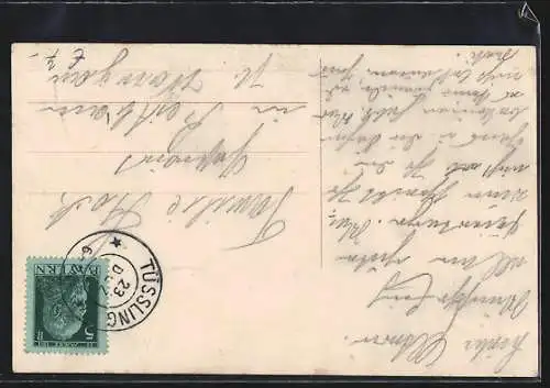 AK Weihnachtsengel stehen an der Krippe mit dem Christkind