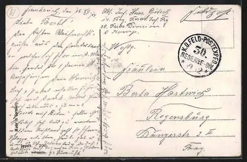 AK Kinder unter einem Tannenzweig mit Kerzen