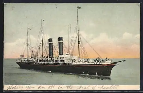 AK Passagierschiff SS Philadelphia auf hoher See