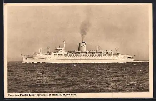 AK Passagierschiff Empress of Britain auf See, Canadian Pacific Liner