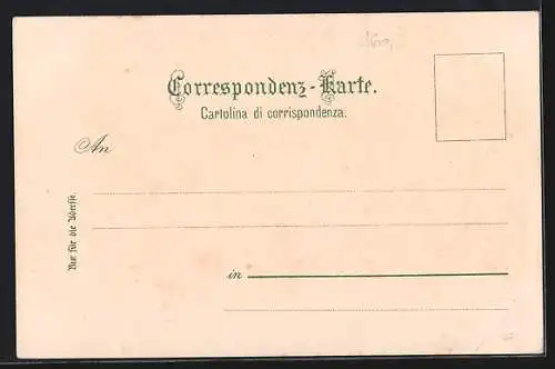 AK St. Cyprian, Ortsansicht mit dem Rosengarten