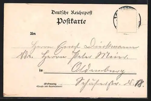AK Oldenburg / O., Markt mit Gasthof zur Rathshalle und Gasthaus Rüdebusch
