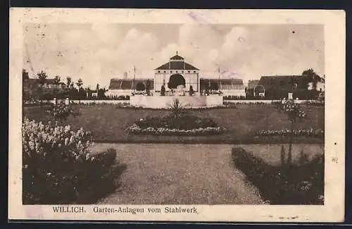 AK Willich, Garten-Anlagen vom Stahlwerk