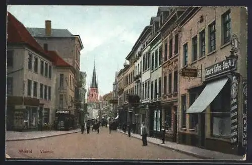 AK Wesel / Rhein, Strasse am Viehtor, Kaisers Kaffee-Geschäft