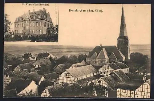 AK Neunkirchen /Bez. Cöln, St. Franziskus-Hospital, Ortsansicht