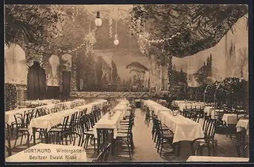 AK Dortmund, Restaurant Wintergarten von Ewald Risse