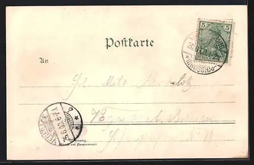 Lithographie Oldenburg / O., Elisabeth-Anna-Palais, Grossherzogl. Schloss, Cäcilienplatz