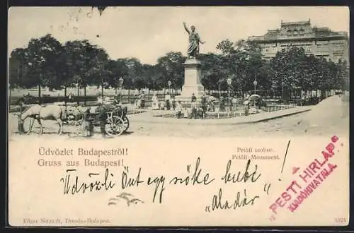 AK Budapest, Petöfi-Monument