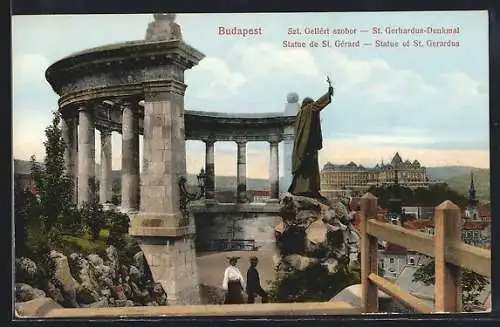 AK Budapest, St. Gerhardus-Denkmal