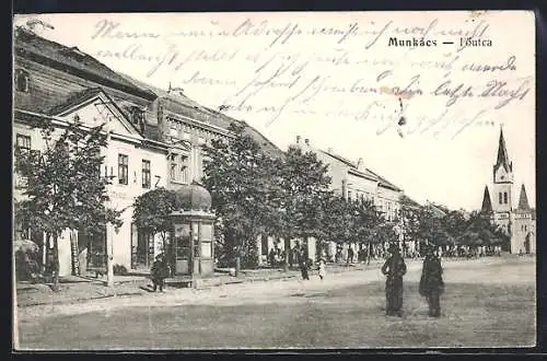 AK Munkács, Föutca, Strassenpartie