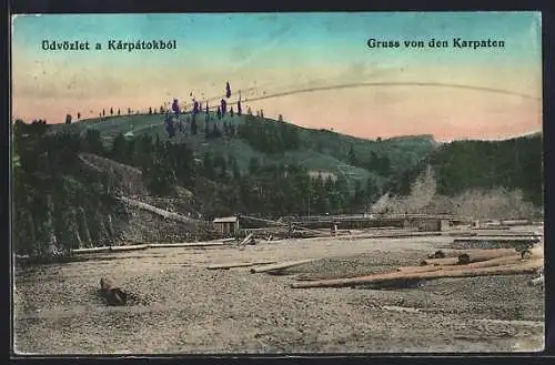 AK Karpaten, Teil im Gebirge