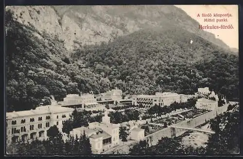 AK Herkules-fürdö, Blick zum Mittelpunkt des Ortes
