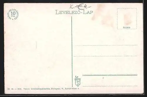 AK Szabadka, Szt. István tér, Ortspartie mit Strassenbahn