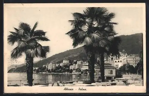 AK Abbazia, Partie unter Palmen