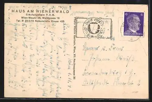 AK Wien, Mauer, Erholungsheim RDB Haus am Wienerwald, Waldgasse 16, Innenansicht