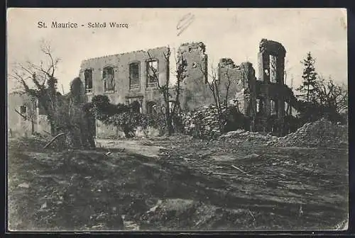 AK St.Maurice, Ruine Schloss Warcq