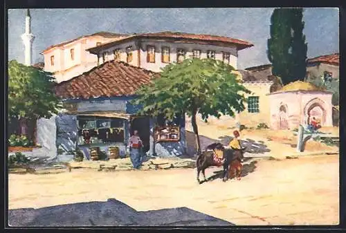 Künstler-AK Salonique, Rue Kassandra