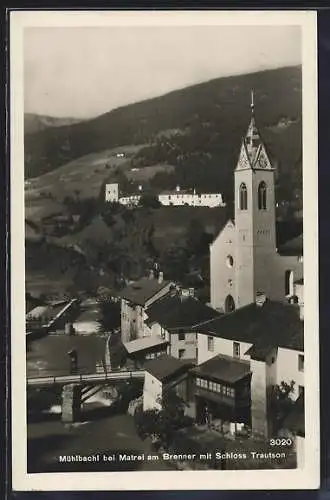AK Mühlbachl, Ort mit Schloss Trautson