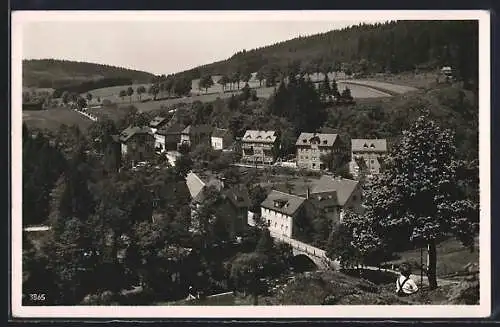 AK Höllental / Frankenwald, Ortsansicht aus der Vogelschau