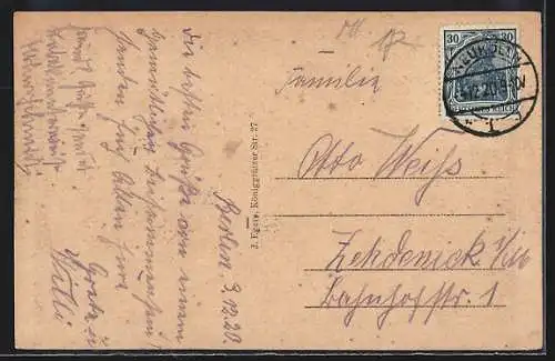 AK Berlin, Victoria-Cafe K. Hofmann, Unter den Linden 46, Innenansicht