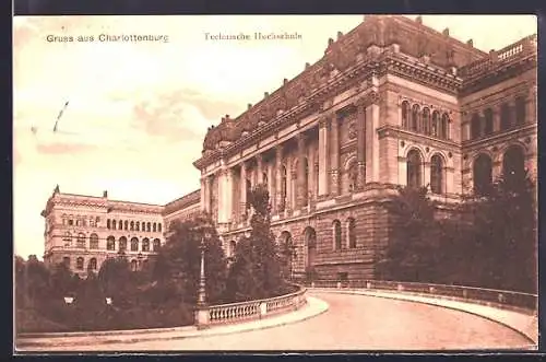 AK Berlin-Charlottenburg, Auffahrt zur Kgl. Technischen Hochschule