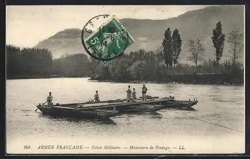 AK Armée Francaise, Génie Militaire, Manouevre de Pontage