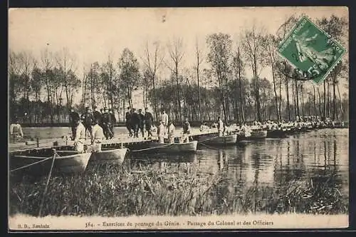 AK Exercices de pontage du Génie, Passage du Colonel et des Officiers