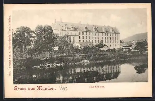 AK Hann.-Münden, Schloss mit Wasserpartie