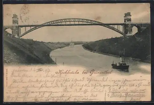 AK Grünenthal / Holst., Blick auf die Hochbrücke