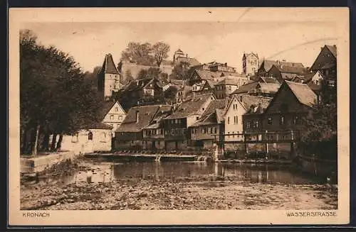 AK Kronach / Bayern, Blick auf die Wasserstrasse