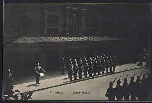 AK München, Blick auf die Haupt-Wache