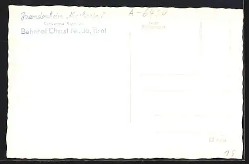 AK Ötztal /Tirol, Pension-Fremdenheim Katharina v. K. Kuprian