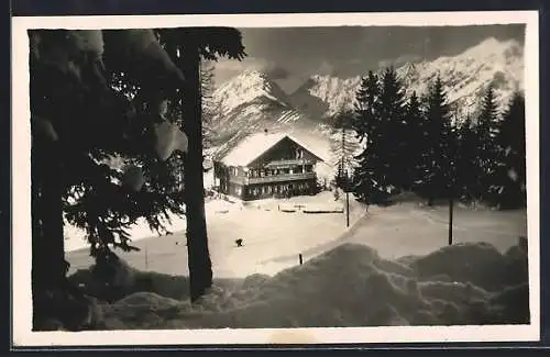AK Schwaz /Tirol, Der Alpengasthof Grafenast im tiefen Winter