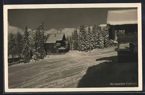 AK Schwaz /Tirol, Der Alpengasthof Grafenast im an der Skipiste