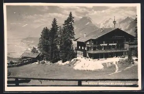AK Schwaz, Der Alpengasthof Grafenast in den Bergen