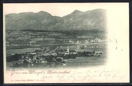 AK Wörgl i. Unterinnthal, Totalansicht gegen die Berge