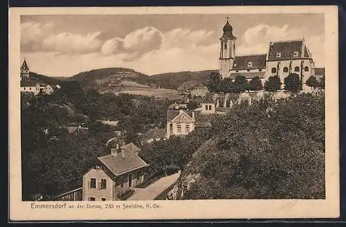 AK Emmersdorf an der Donau, Blick auf die Kirche