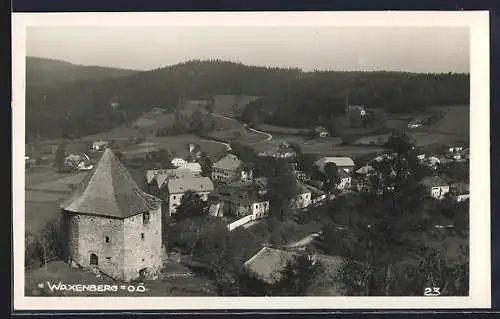 AK Waxenberg /O.Ö., Ortsansicht vom Berg aus
