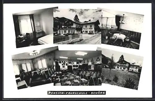 AK St. Johann i. Pg., Pension Fahrschule Schörg, Inh. J. Schörg, Innen- und Aussenansicht